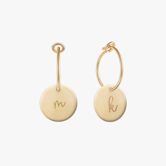 Personalised Disc Hoop Earrings